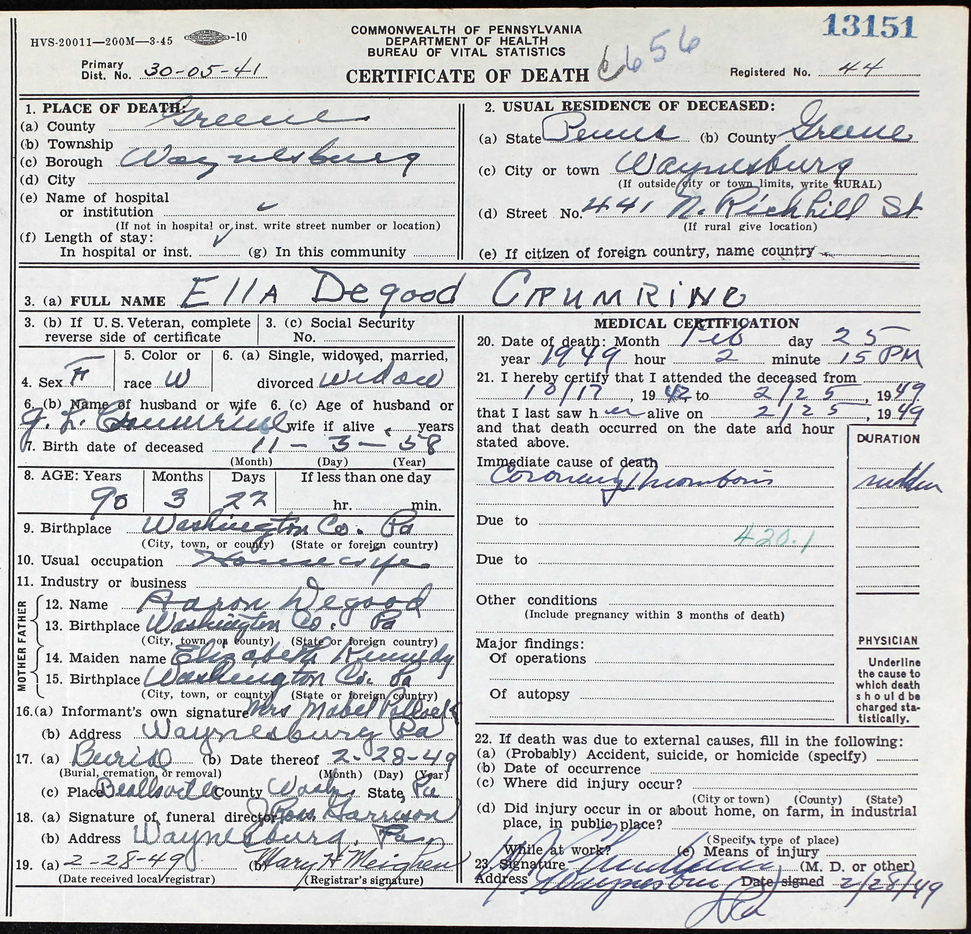 Ella M. Crumrine